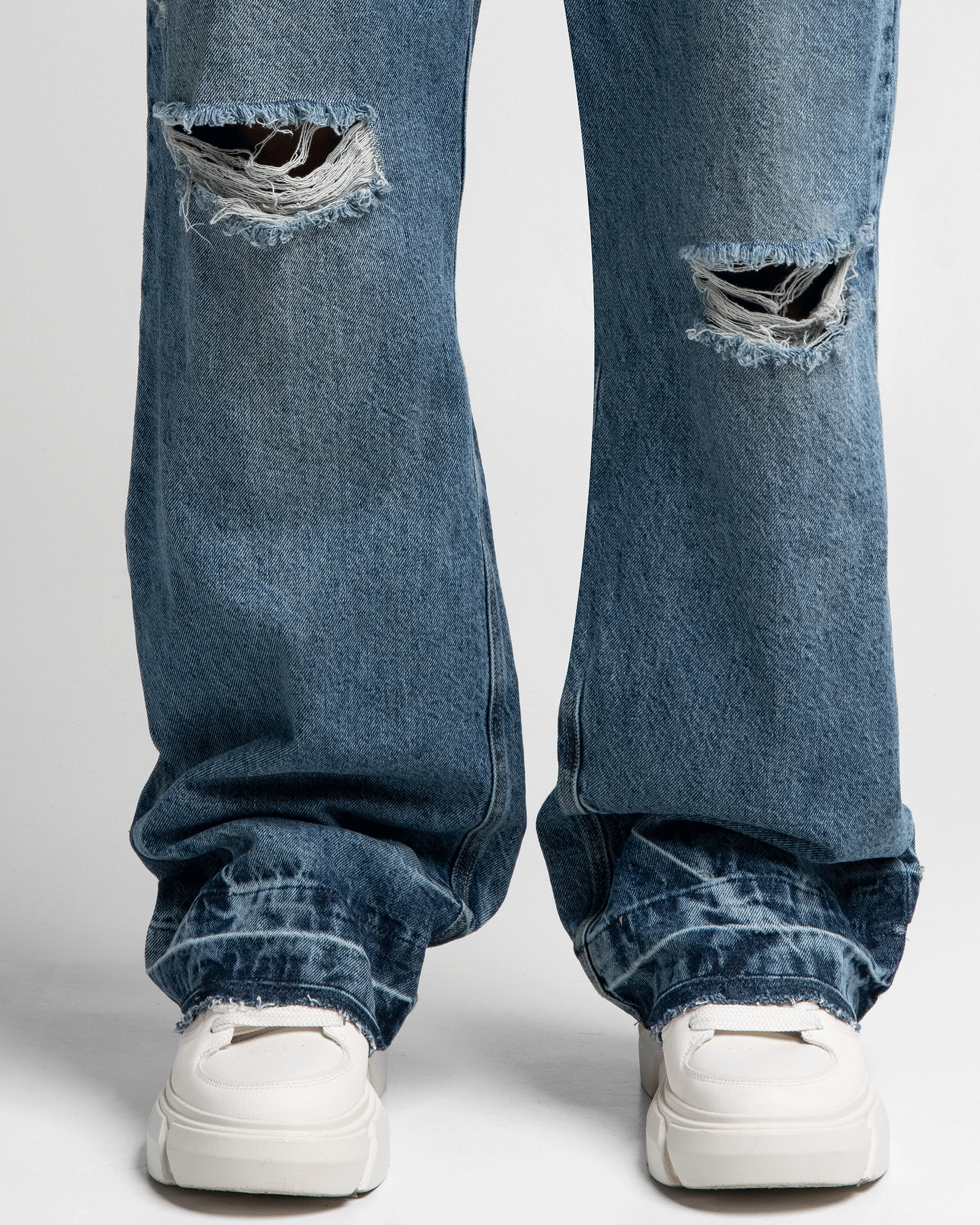 Denim Pant Azul Oscuro Destroyed - Image 5