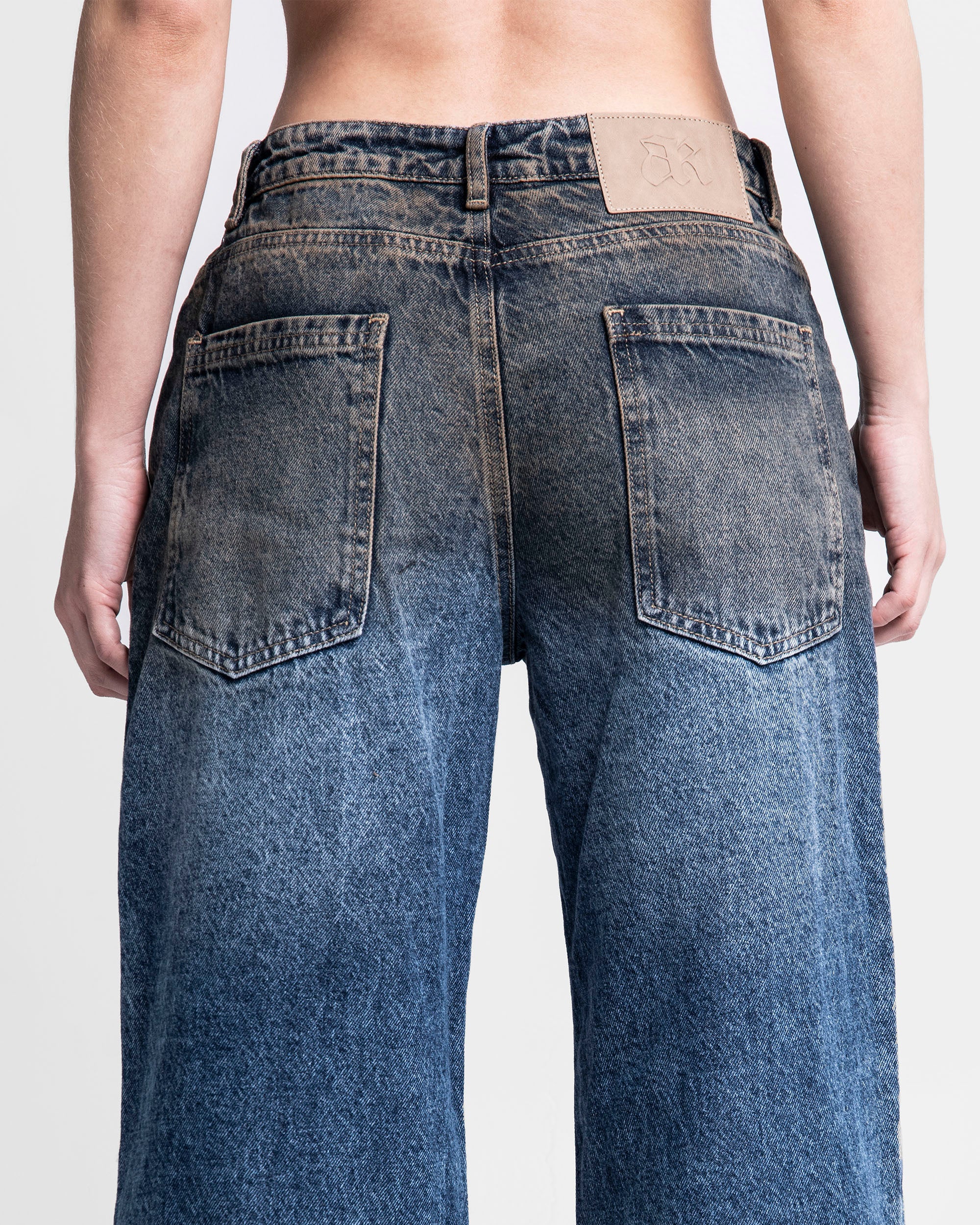 Dirty Denim Pant Azul Oscuro Mujer - Image 4