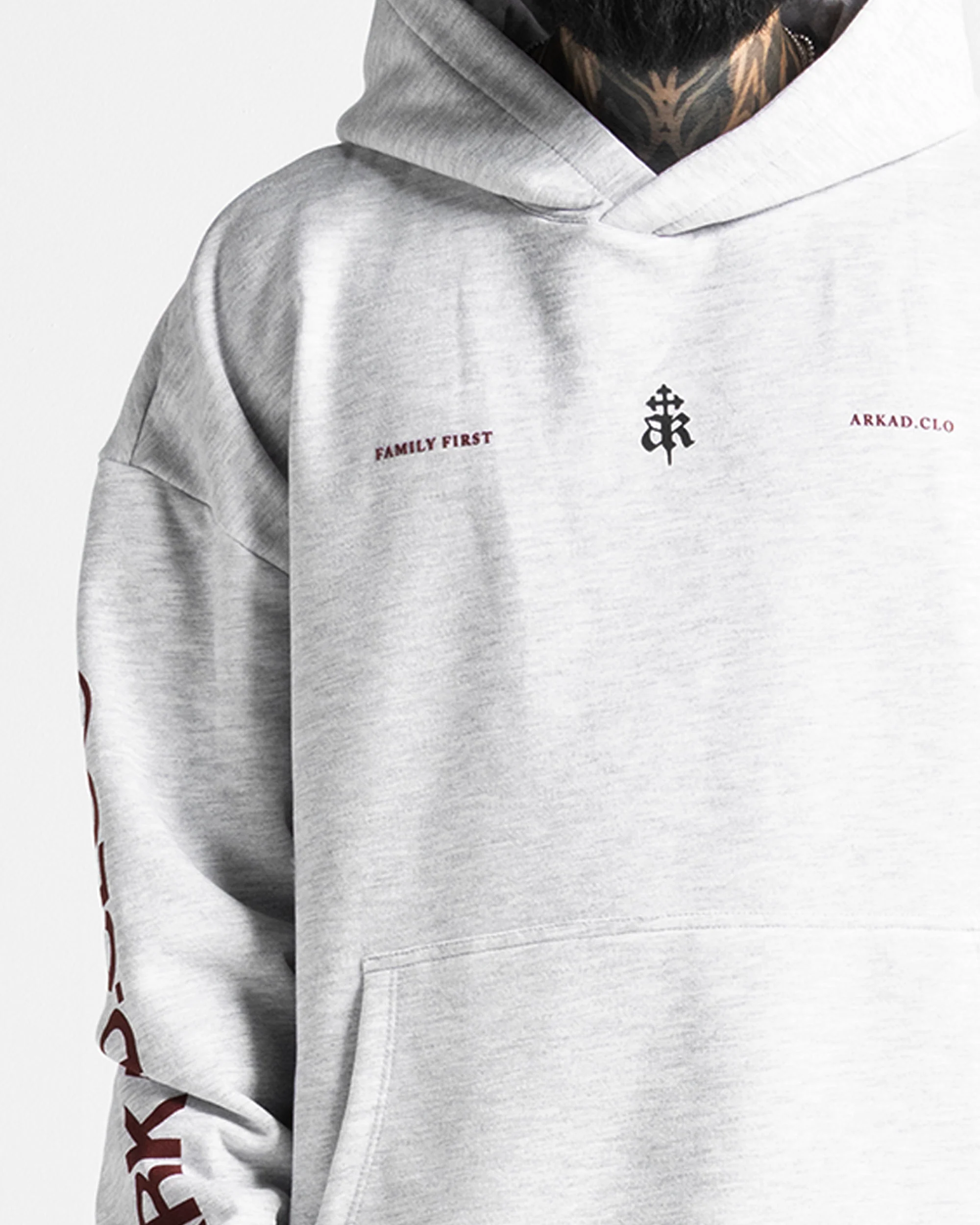 Hoodie Gris Jaspe Logo - Image 7