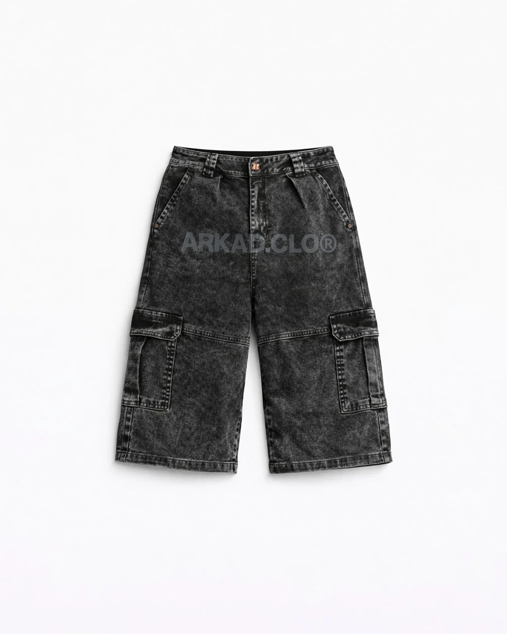 Washed Jort Denim Negro - Image 7
