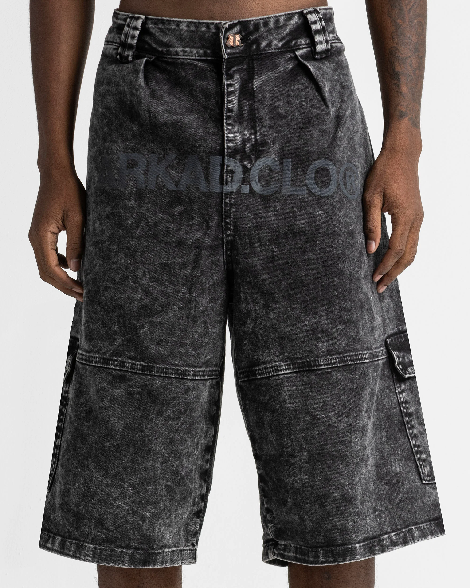 Washed Jort Denim Negro - Image 8