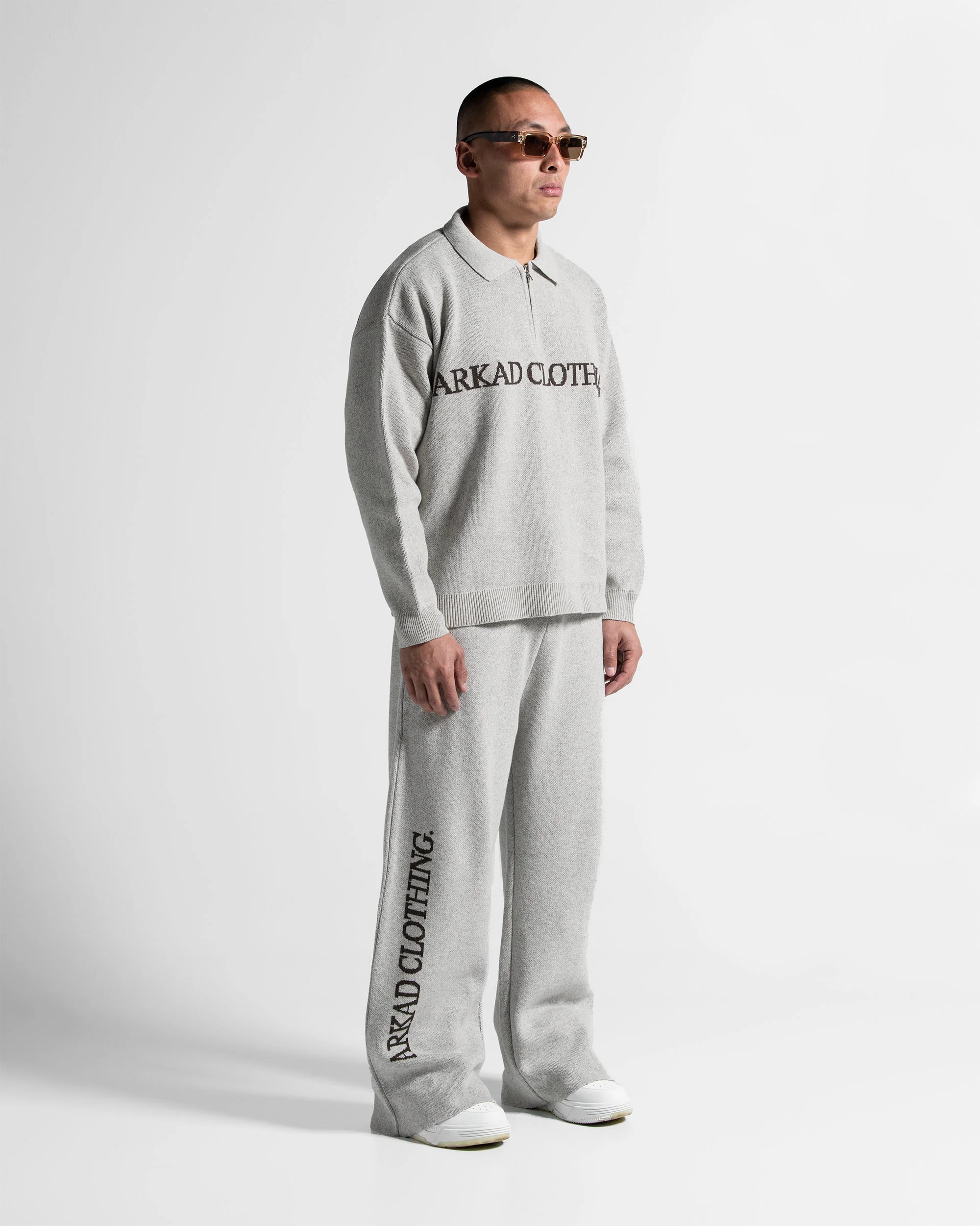 Knit Pant Gris Con Cafe - Image 10