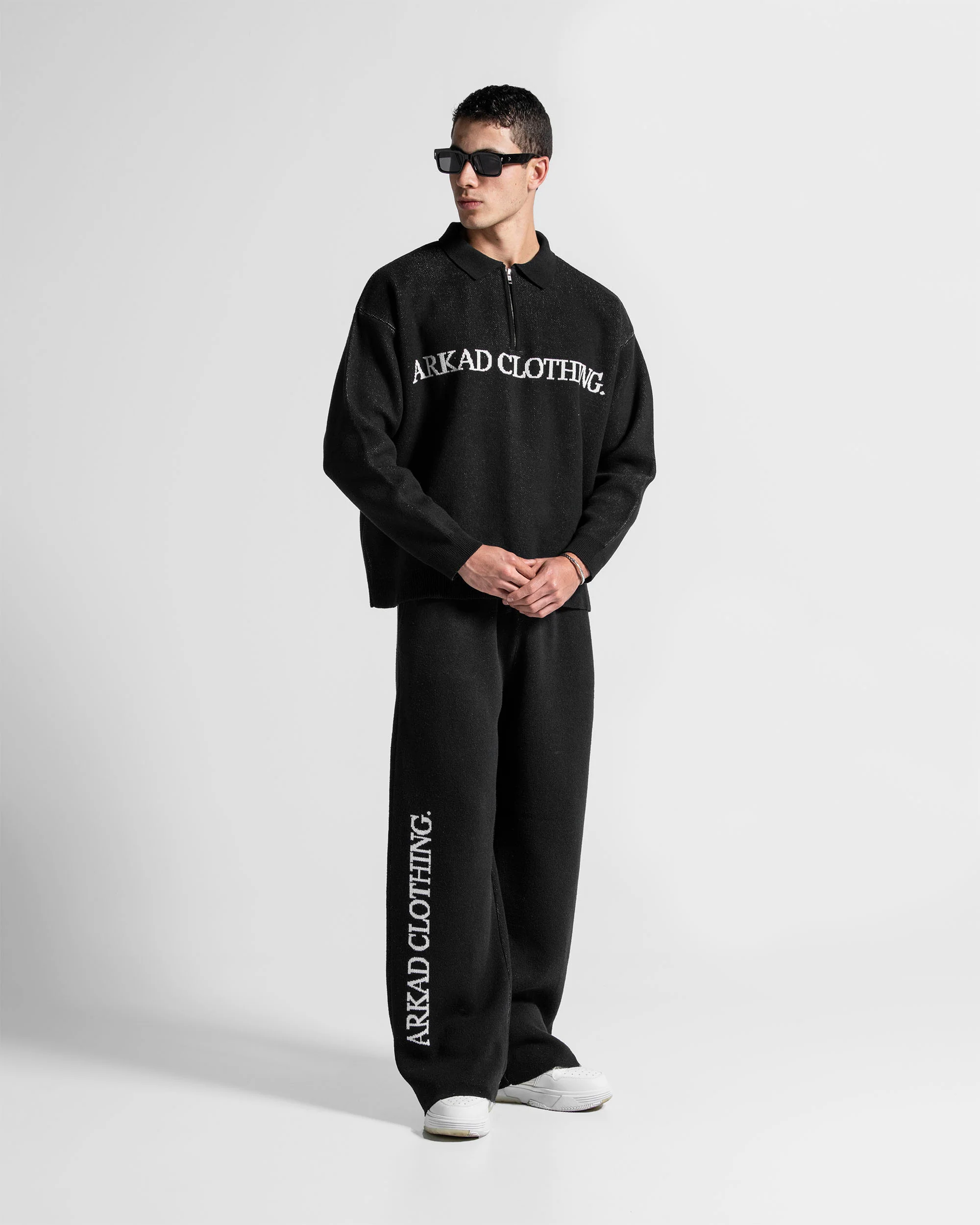 Knit Pant Negro Con Blanco - Image 10
