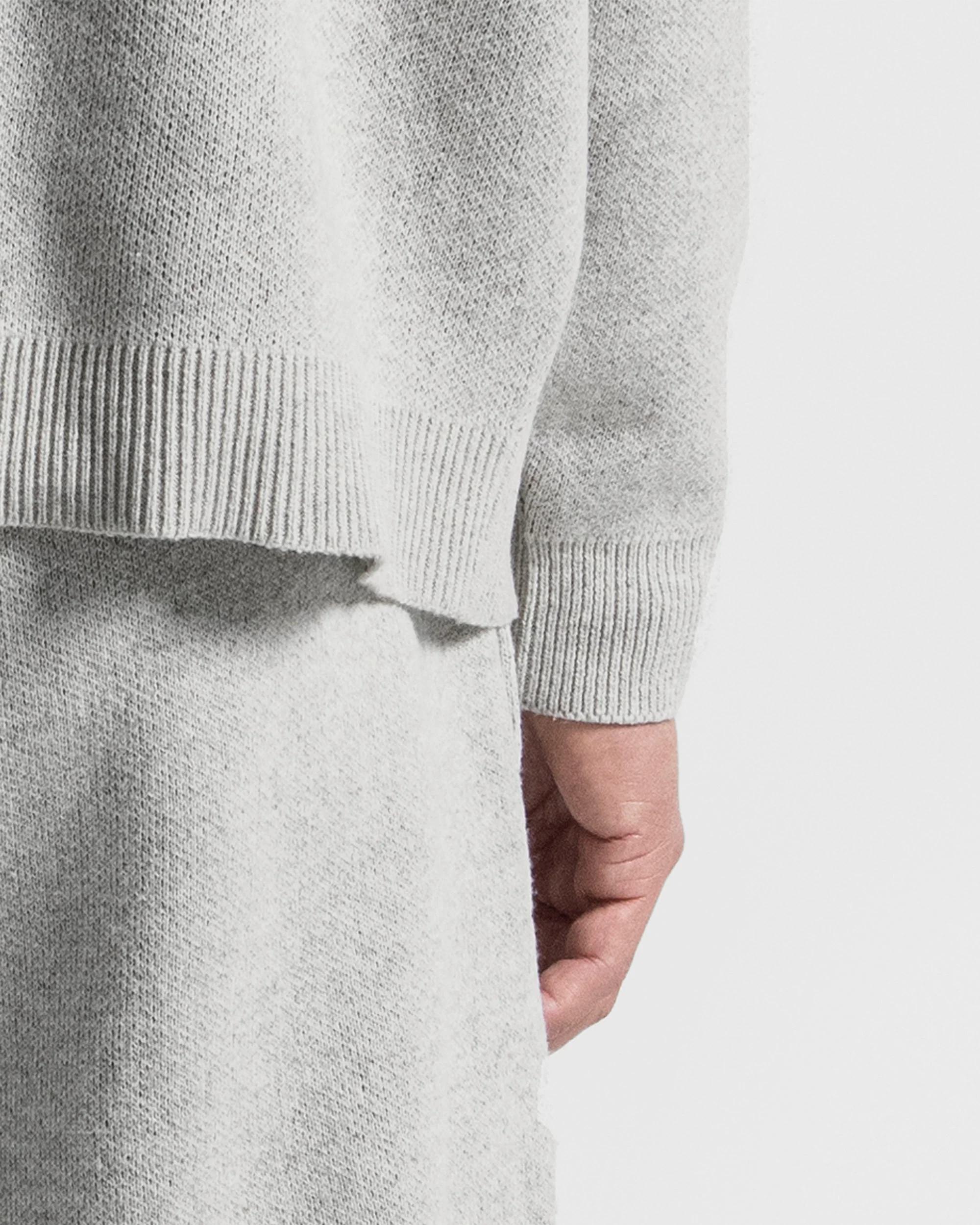 Knit Sweater Polo Gris Con Cafe - Image 4