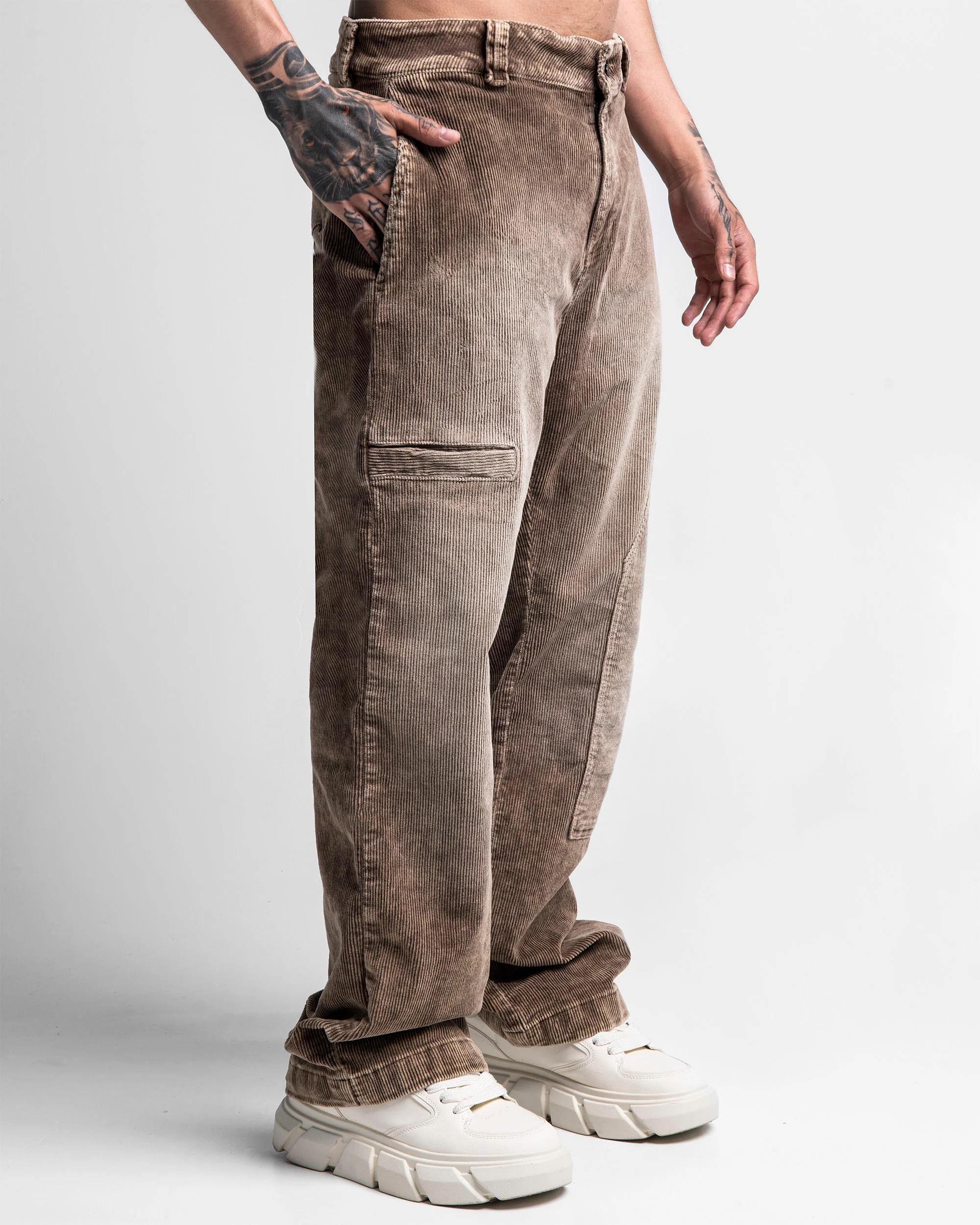 Pantalón Corduroy Acidwash Cafe - Image 3