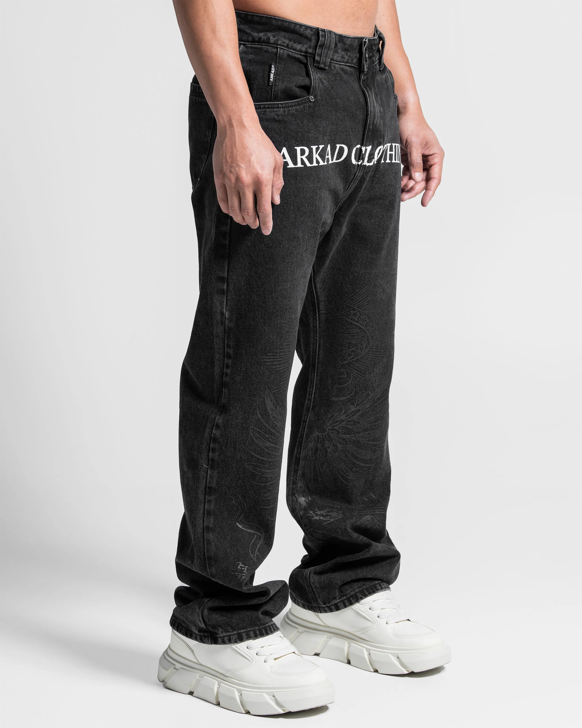 Printed Black Jean - Image 3