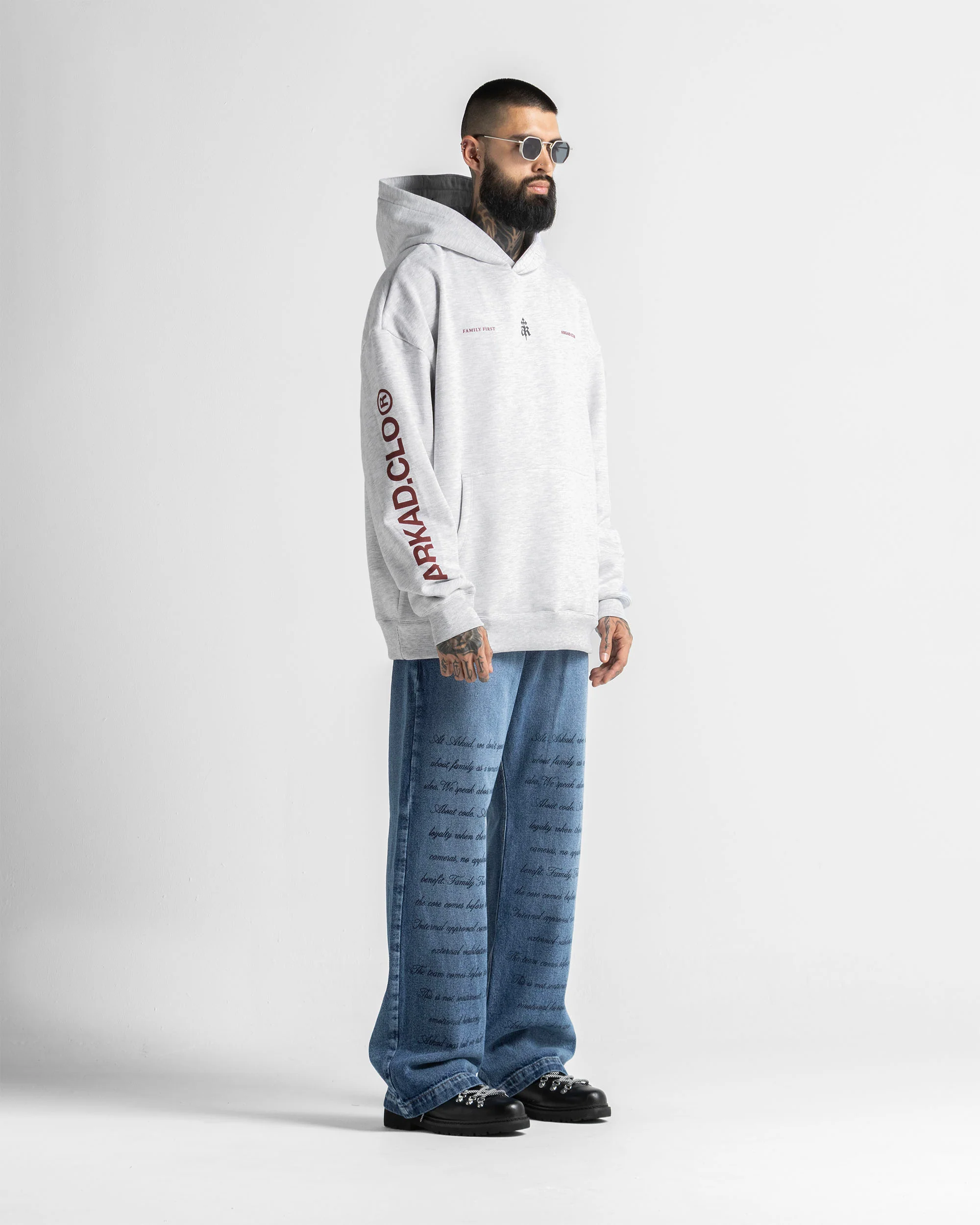 Script Blue Denim Pant - Image 5