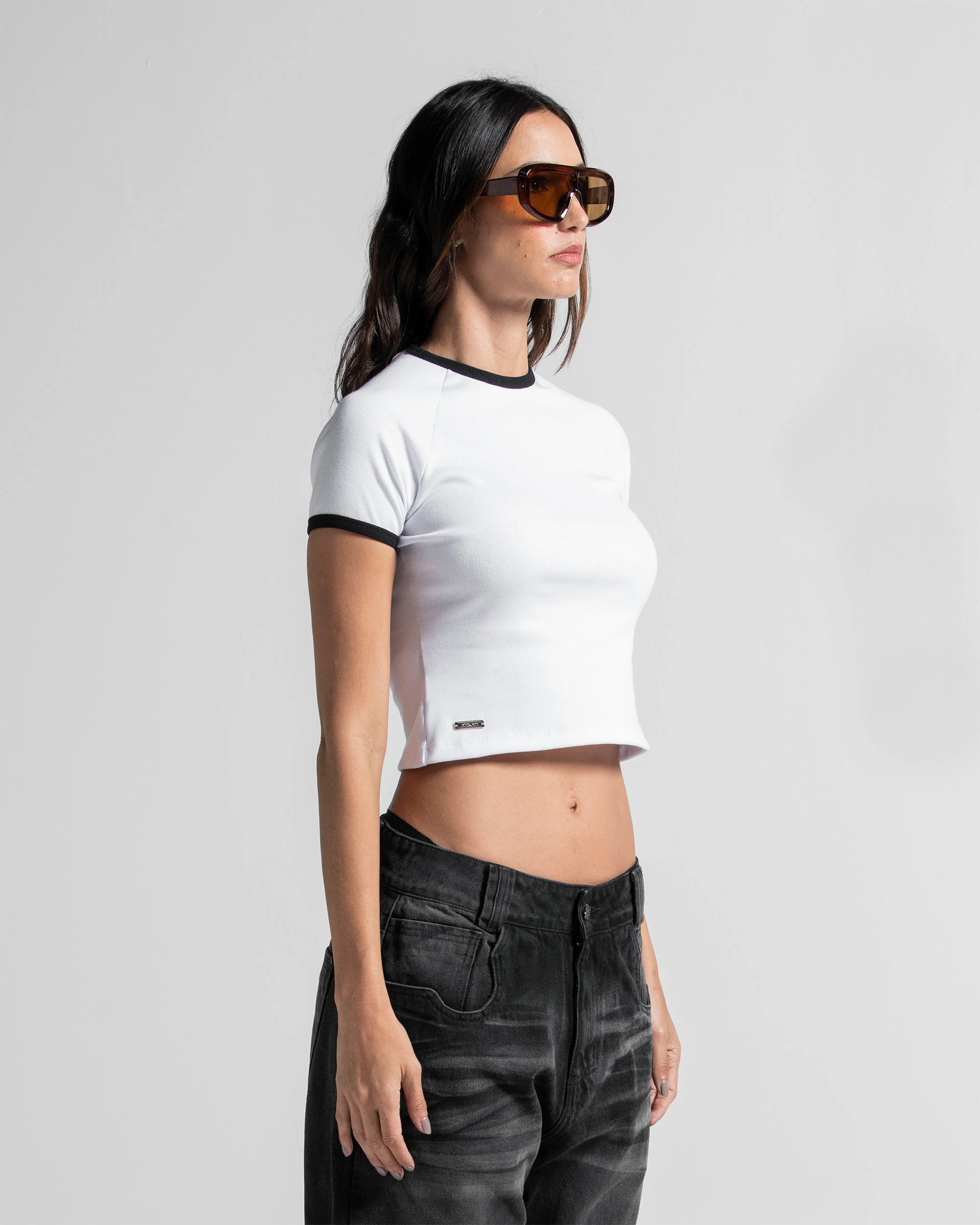 Ribbed Baby Tee Blanca - Image 4