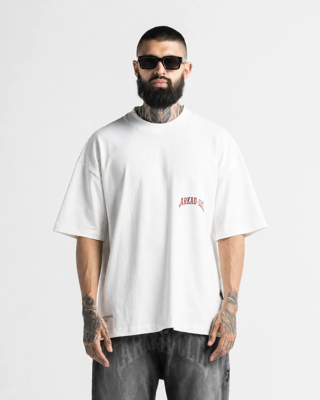 Tshirt Oversize Blanca Arkad Clo Rojo - Image 2