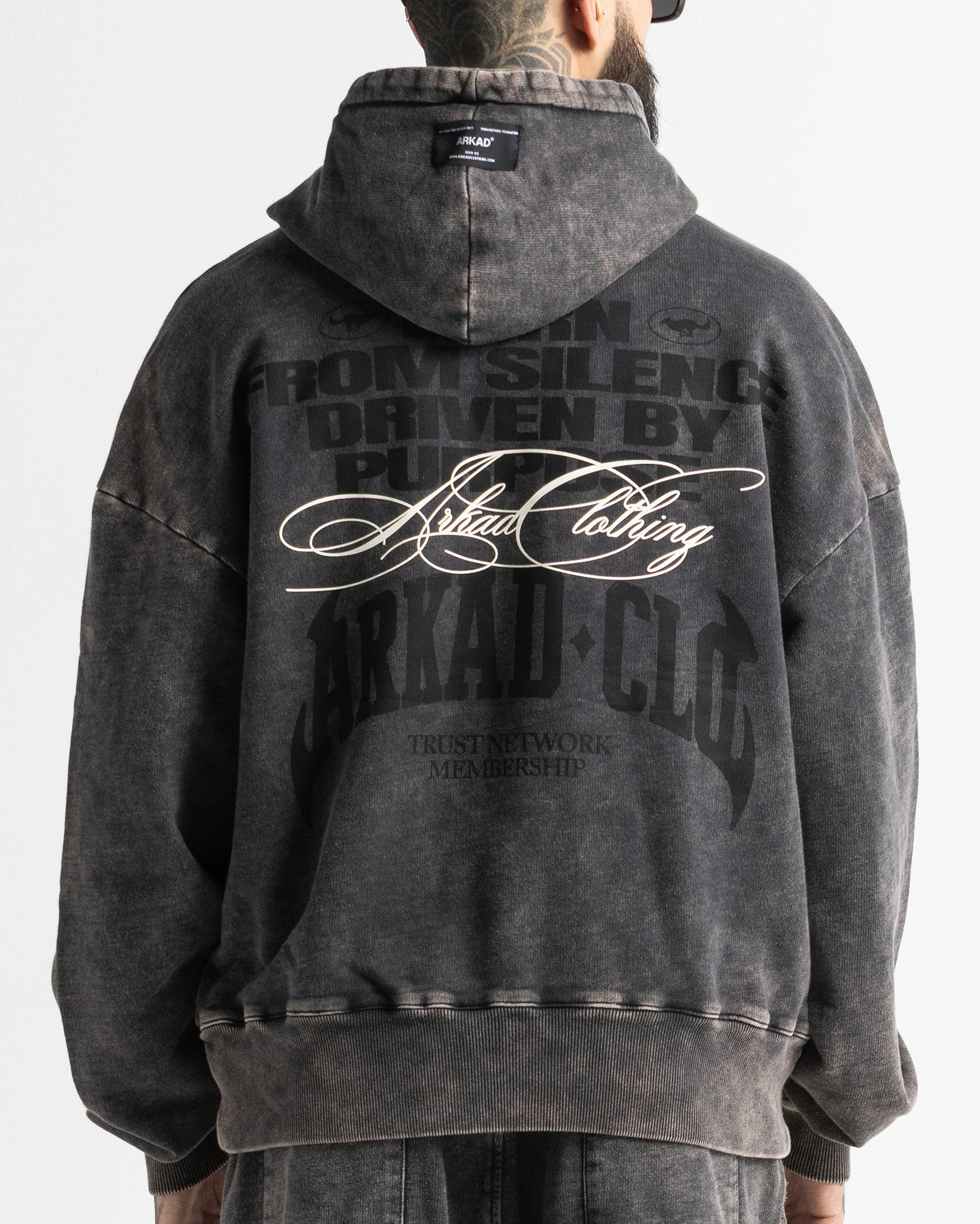 Washed Hoodie Family Negro - Image 7