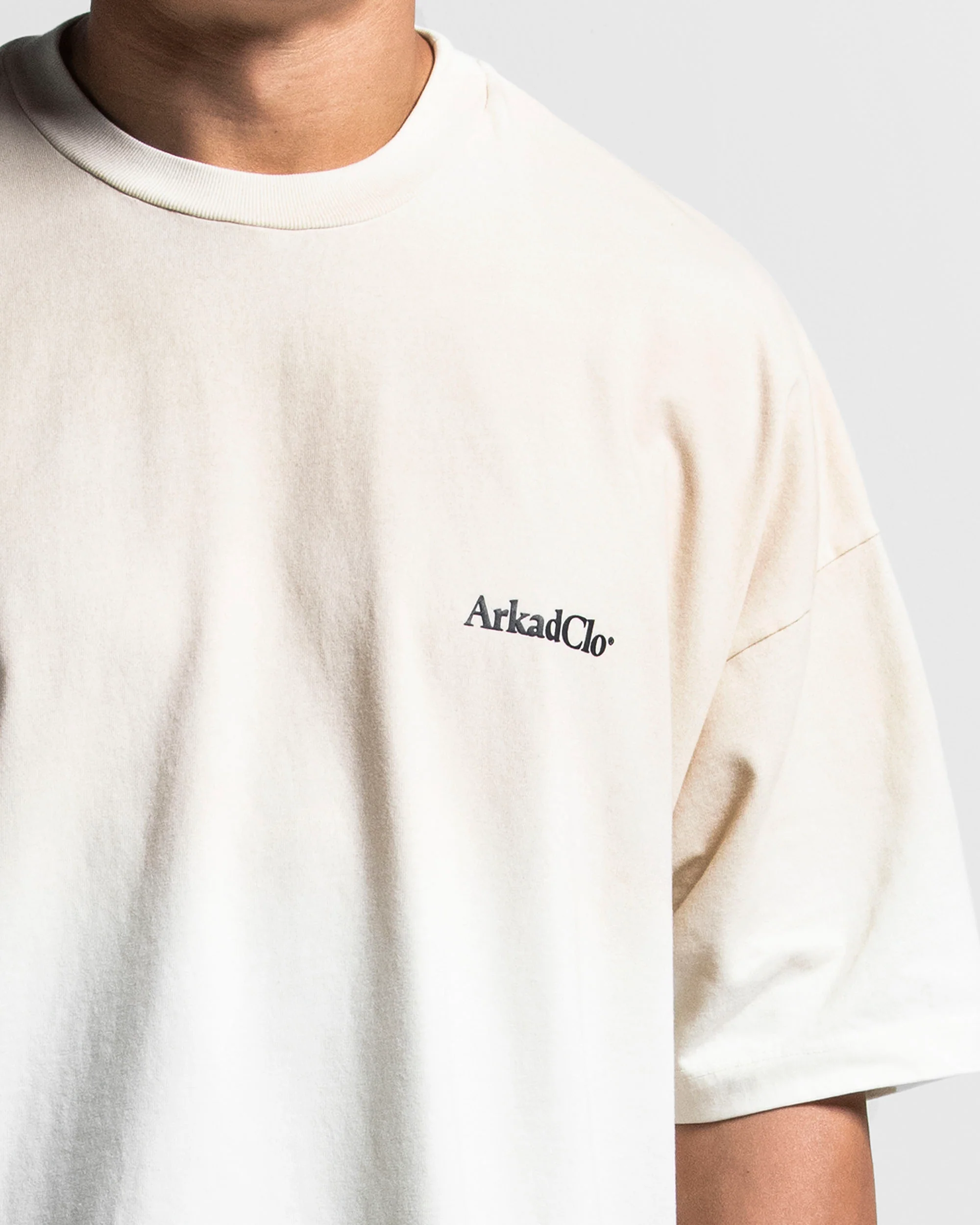 Washed Tshirt Oversize Beige Arkad Clo - Image 4